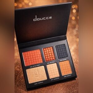 Doucce Palette — Copper, Beige, Gold & Charcoal Mix w highlighter and blush